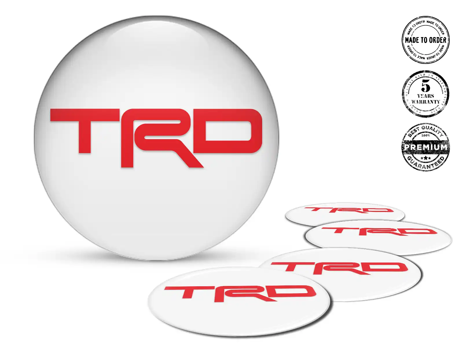 Toyota TRD Pegatinas Bombadas Glossy Empuje Gravitacional